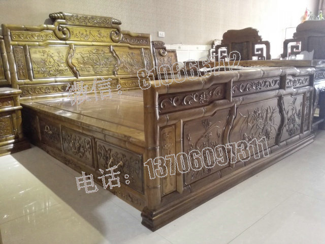 金絲楠木富貴大床